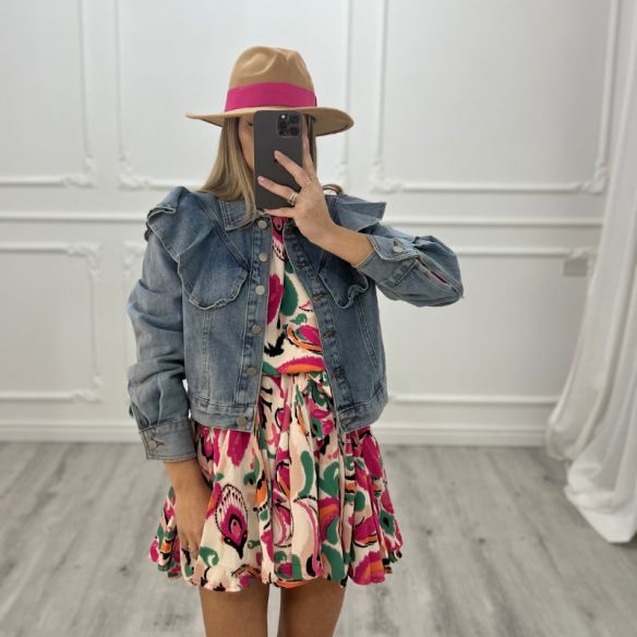 Denim Jacket Rouches