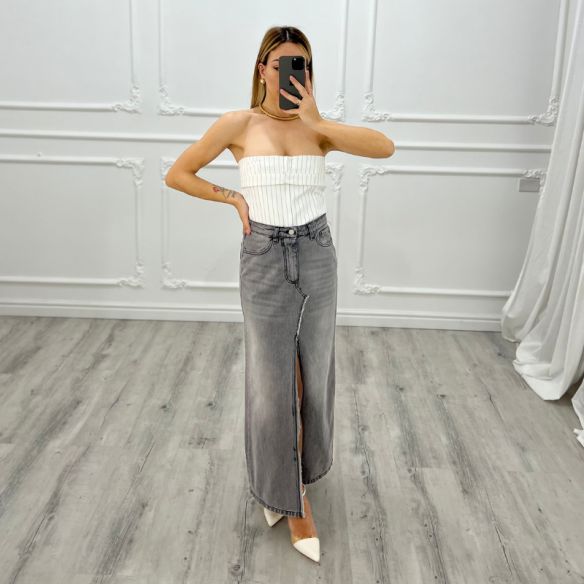 Long Skirt Grey
