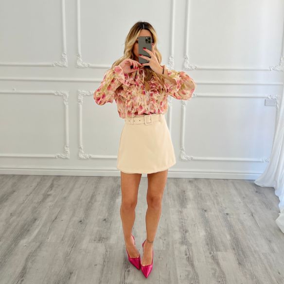 Gonna-pantalone beige