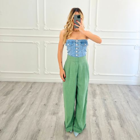 Pantalone Linen VERDE