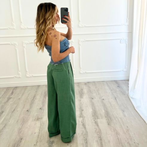 Pantalone Linen VERDE