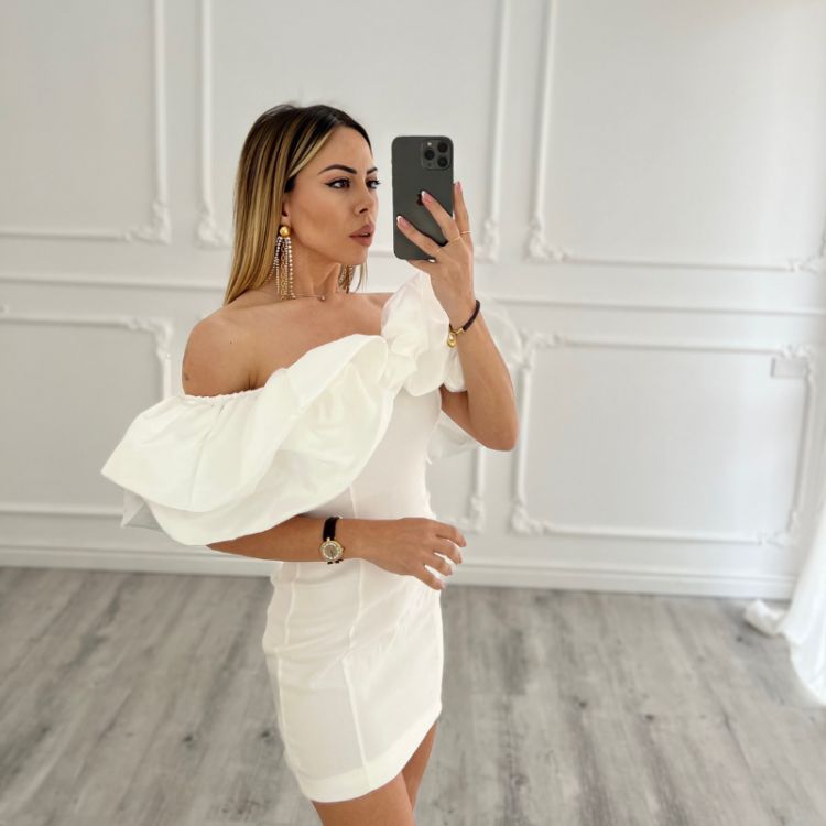 Dress rouches BIANCO 2