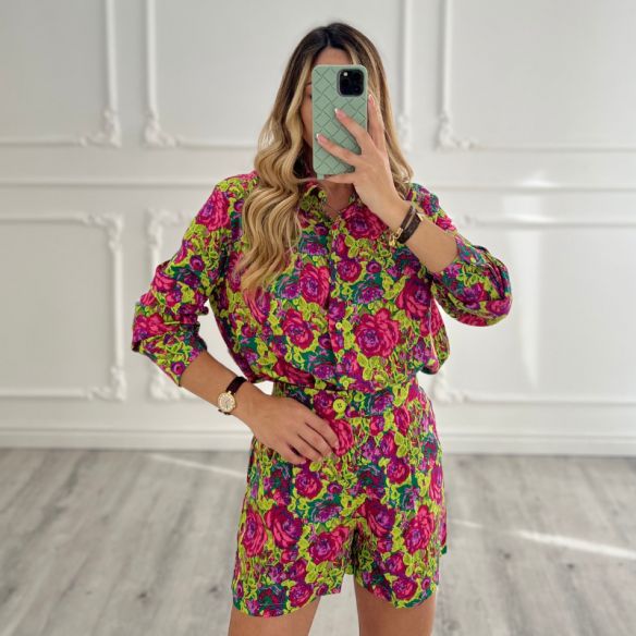 Coordset Flower FUCSIA