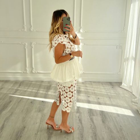 Coordeset Flower BIANCO