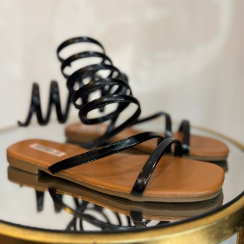 Sandalo NERO LUCIDO
