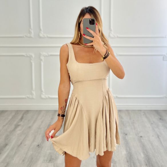 mini dress Bambolina BEIGE