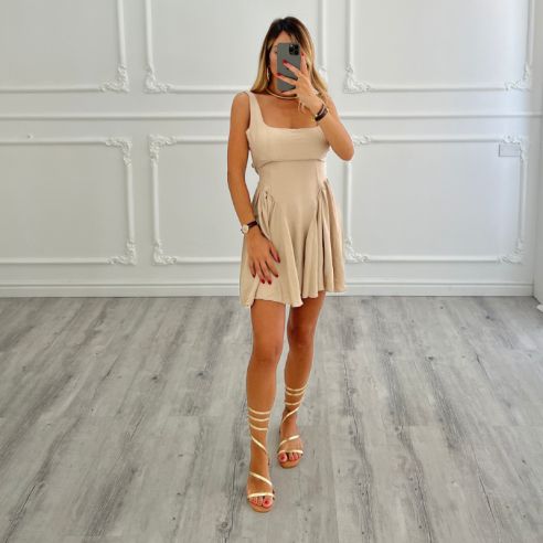 mini dress Bambolina BEIGE