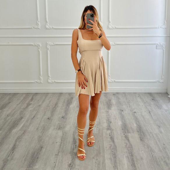 mini dress Bambolina BEIGE