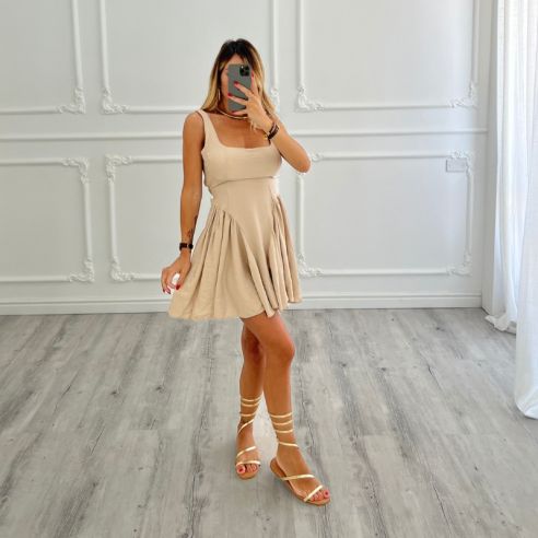 mini dress Bambolina BEIGE