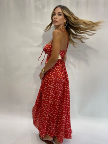 Abito satinato girasole