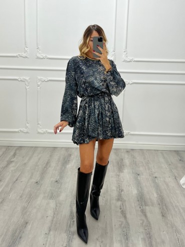Mini Dress pitonato GRIGIO