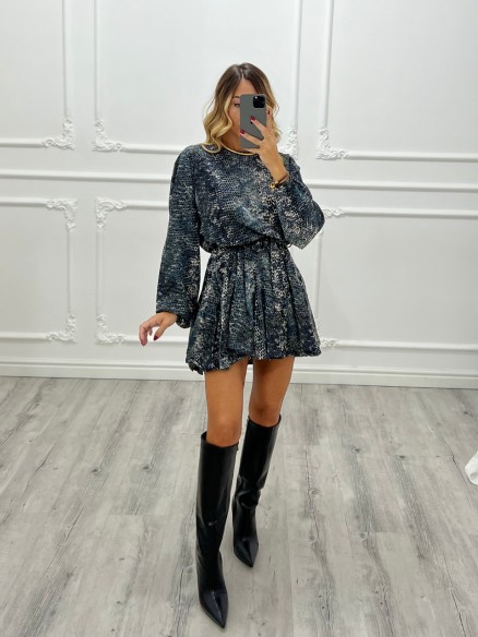 Mini Dress pitonato GRIGIO