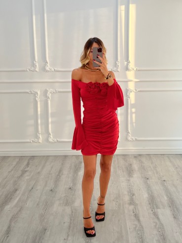 Magda Dress Rosso