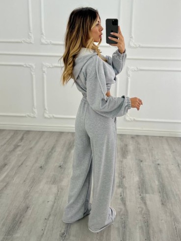 Pantalone palazzo TUTA GRIGIO