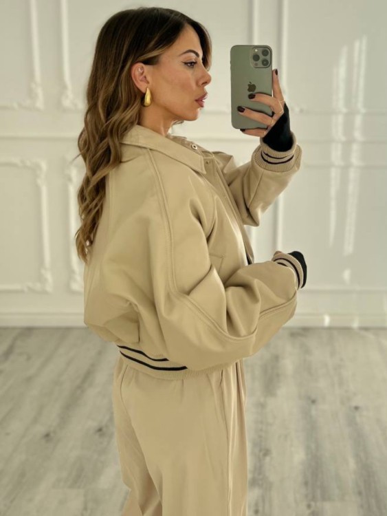 Bomber pelle BEIGE 2