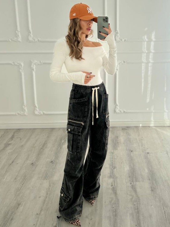 Pantalone jeans CARGO 2