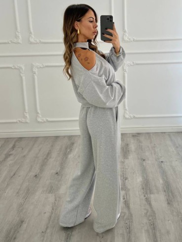 Tuta mono spalla grigia