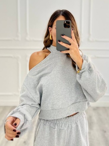 Tuta mono spalla grigia