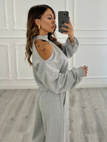 Tuta mono spalla grigia