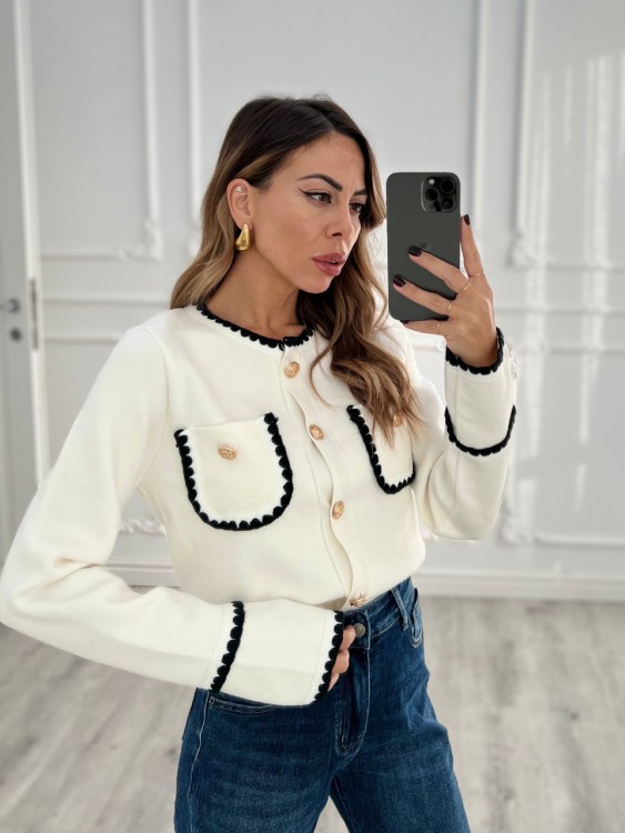 Cardigan Chanel BIANCO 2