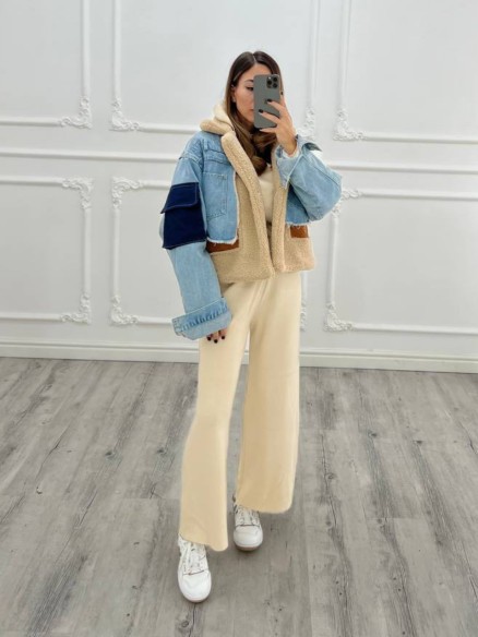 Montone denim chiaro