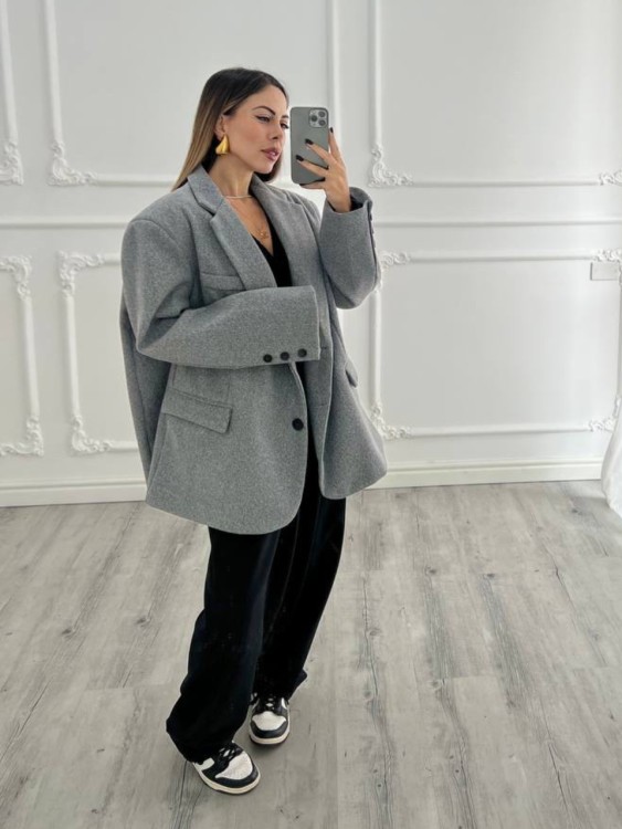 Cappotto grigio over 2