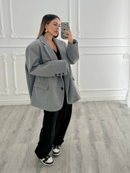Cappotto grigio over