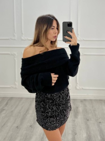 Gonna Pailettes NERA