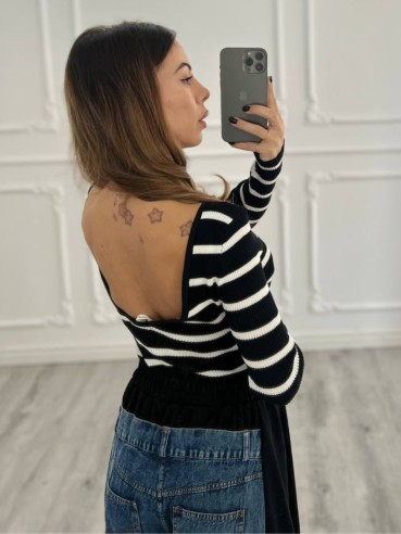 Body costina a righe