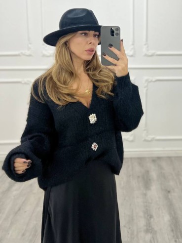 Cardigan gioiello NERO