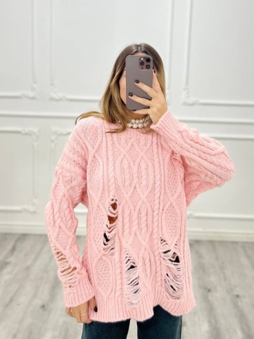 Pull strappo Rosa