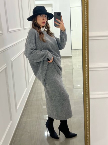 Coordset wool grigio