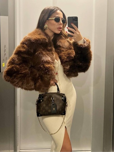 Pelliccia choco crop