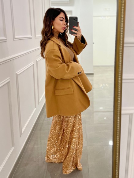 Pantalone Paillettes ORO Pantalone Paillettes ORO
