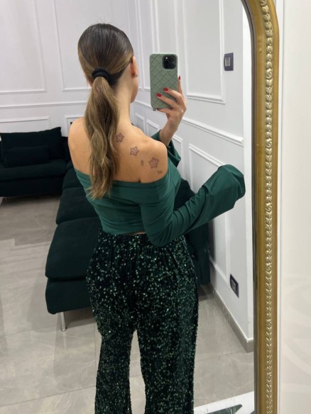 Maglia a barca verde