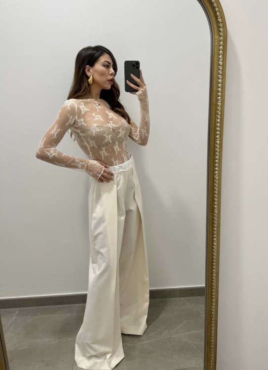 Pantalone Lisa panna 2