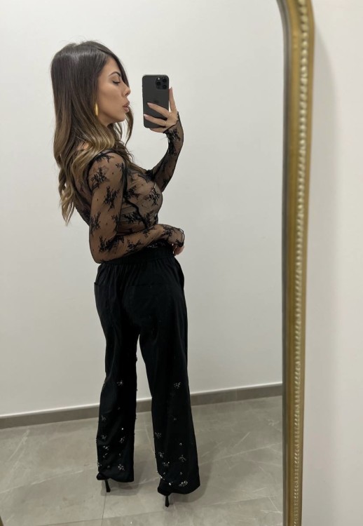 Pantalone gioiello nero 2