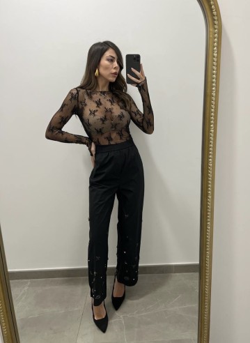 Pantalone gioiello nero