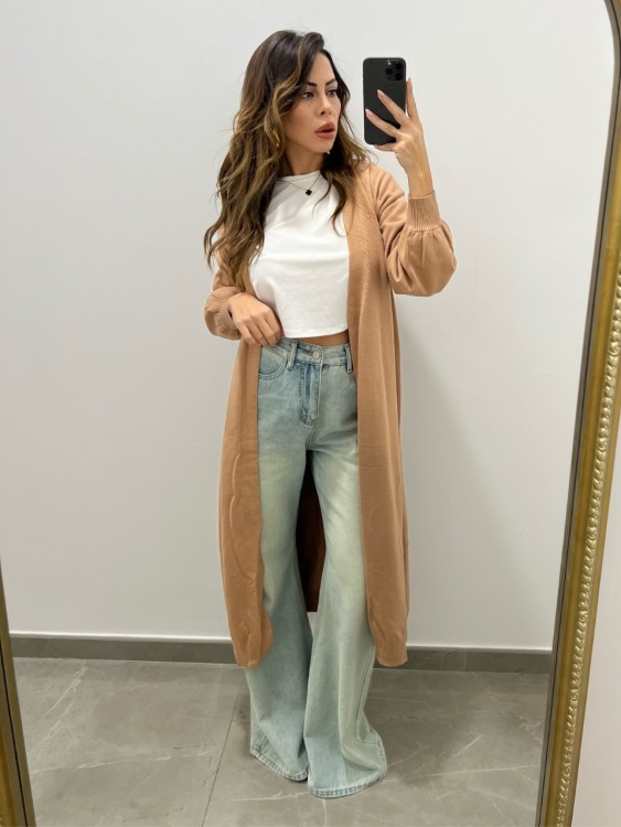 Maxi Cardigan Camel 2