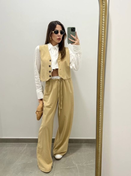 Tailleur gilet gessato