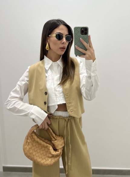 Tailleur gilet gessato