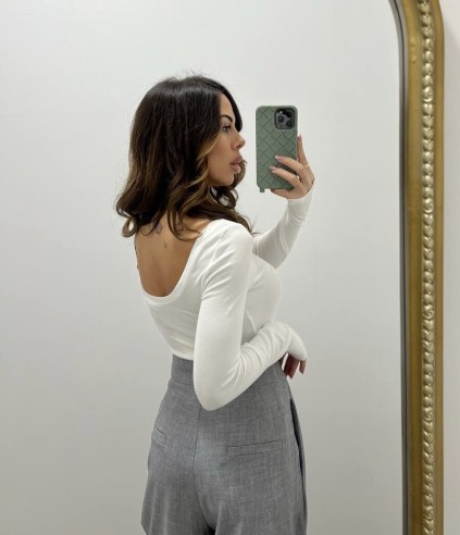 T-shirt costine bianca