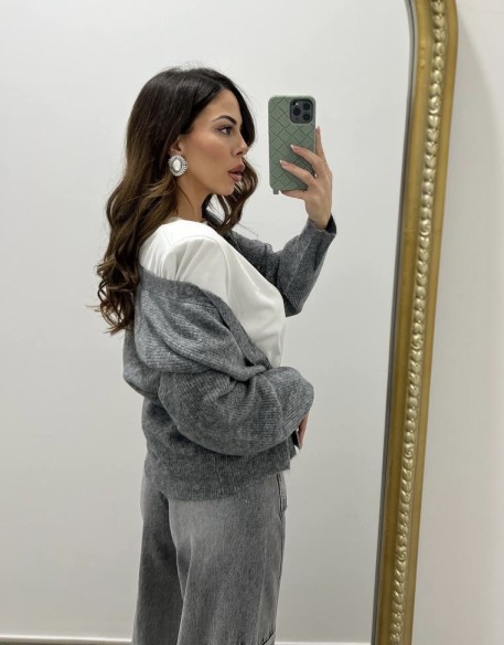 Cardigan TESSA grigio chiaro