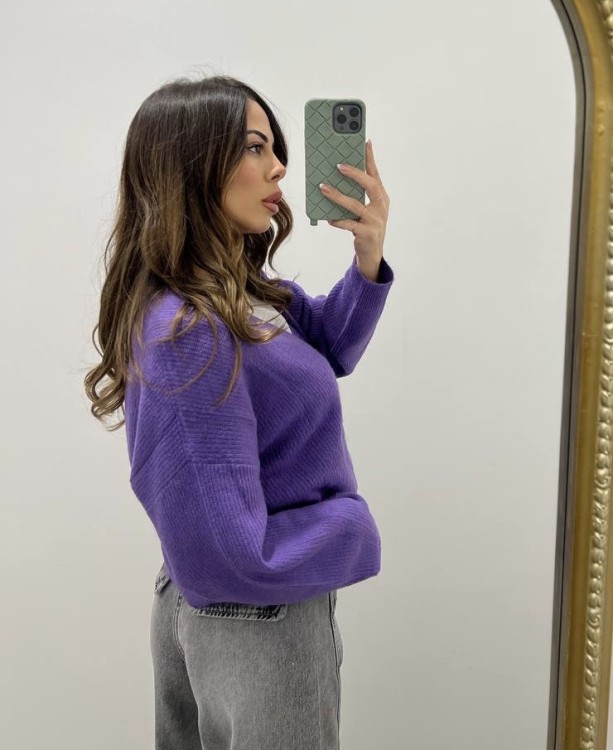 Cardigan TESSA viola 2