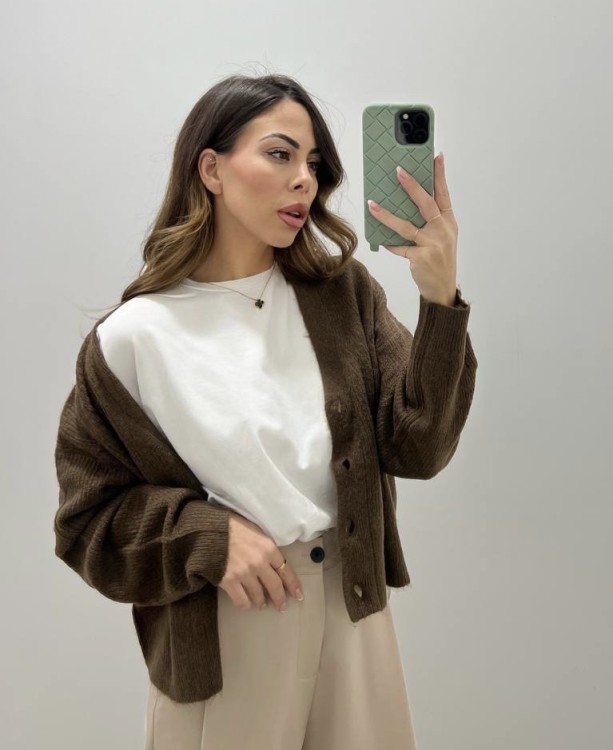 Cardigan TESSA fango