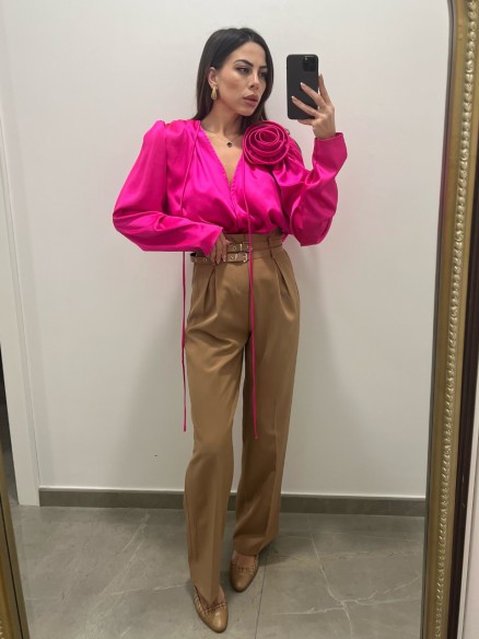 Pantalone Doppio Cinturino Wide