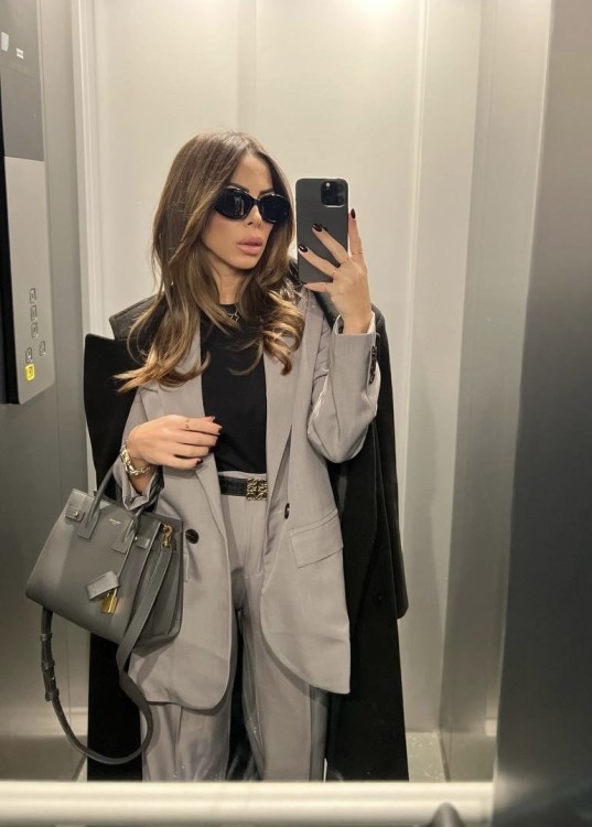 Tailleur over grigio 2