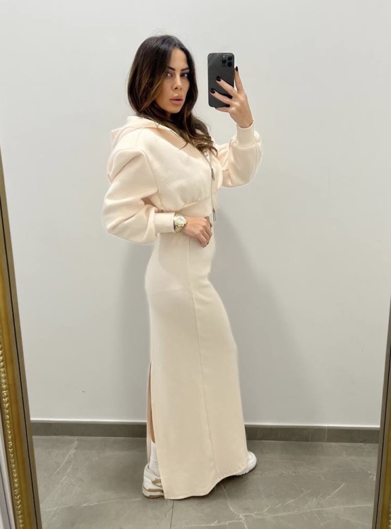 Loungette a costine rosa 2