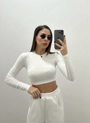 T-shirt crop white