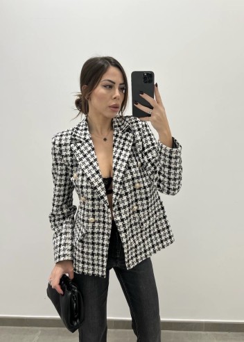 Blazer pied de poule